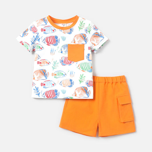 2pc Fish Shorts Set