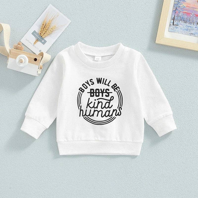 'Boys will be kind humans' long sleeve