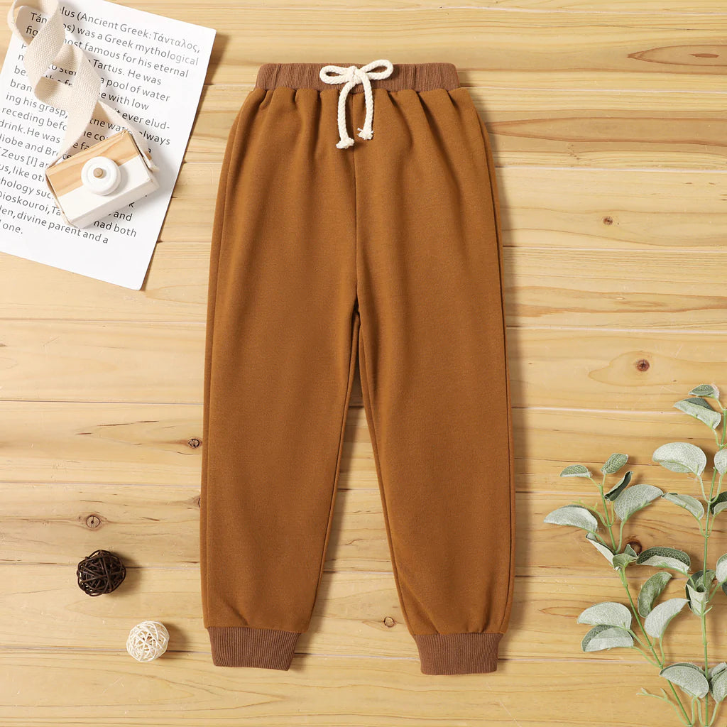 Black/Khaki Casual Joggers Pants