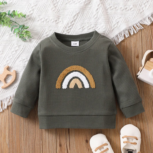 Rainbow Long-sleeve Pullover Sweatshirt