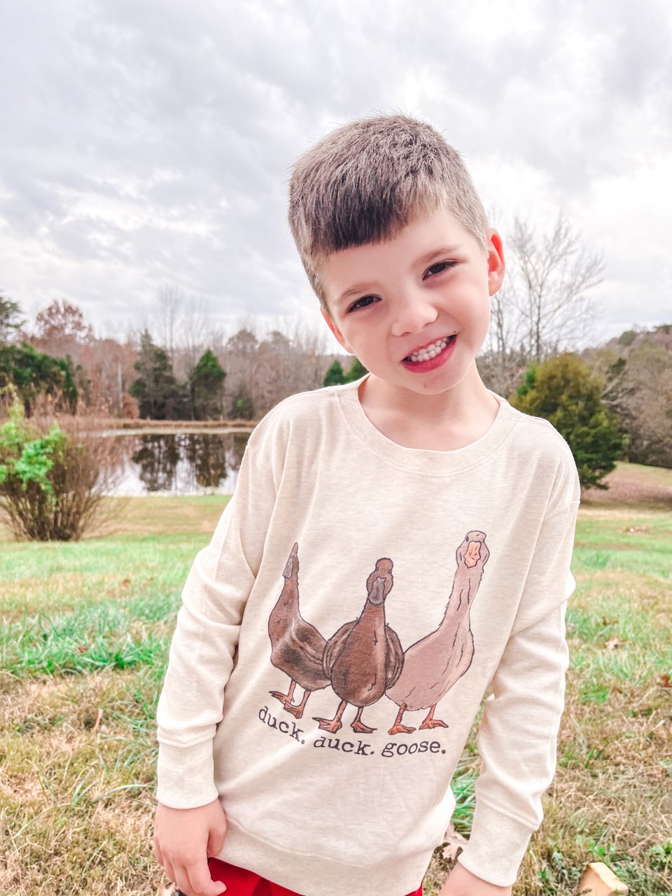 "duck. duck. goose" Farm Animal Long sleeve